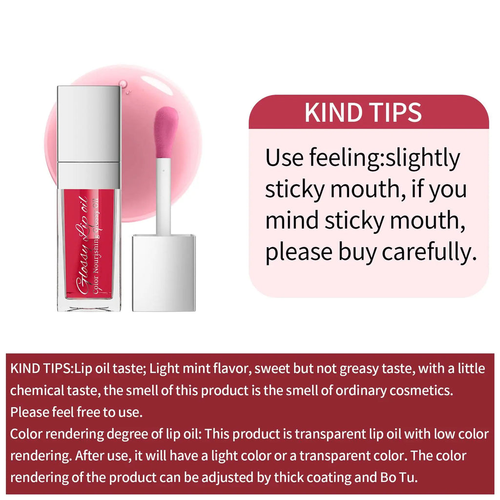 Juicy Moisturizing Lip Oil - Long-Lasting Tinted Glossy Lip Glaze for Effortless Lip Care and Stunning Shine