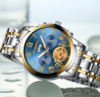Elevate Your Style with the Men's Stainless Steel Quartz Classic Waterproof Watch by FNGEEN