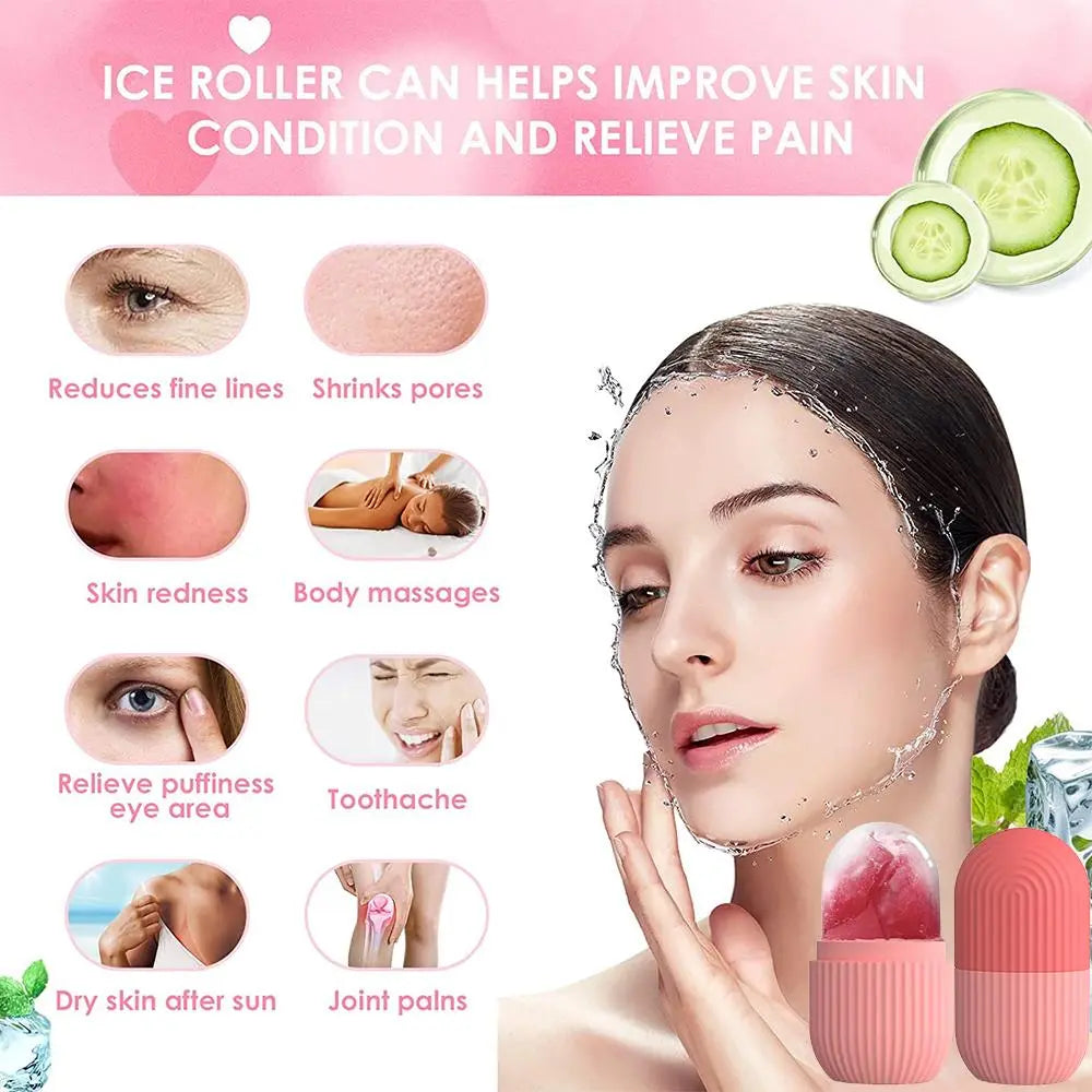 Revitalize Your Skin with the Professional Ice Face Roller & Massager - The Ultimate Soothing Compress for Radiant Skin, Eyes, and Joint Relief - Perfect for All Users!