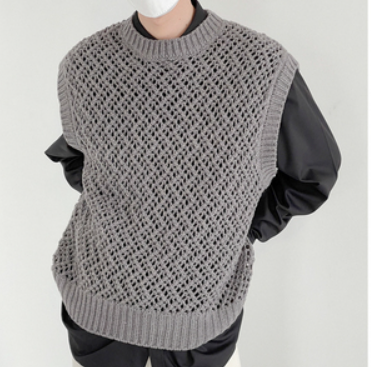 Loose and Versatile Woolen Waistcoat for Casual Wear